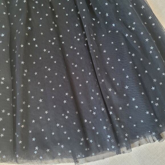 H&M Black Silver Star Print Tulle Dress - Picture 5 of 8